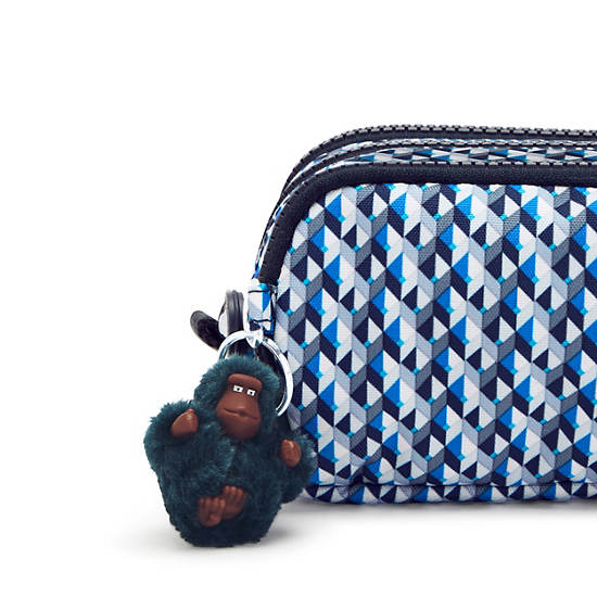 Kipling Gitroy Printed Pencil Case Tassen Blauw | BE 2128WN